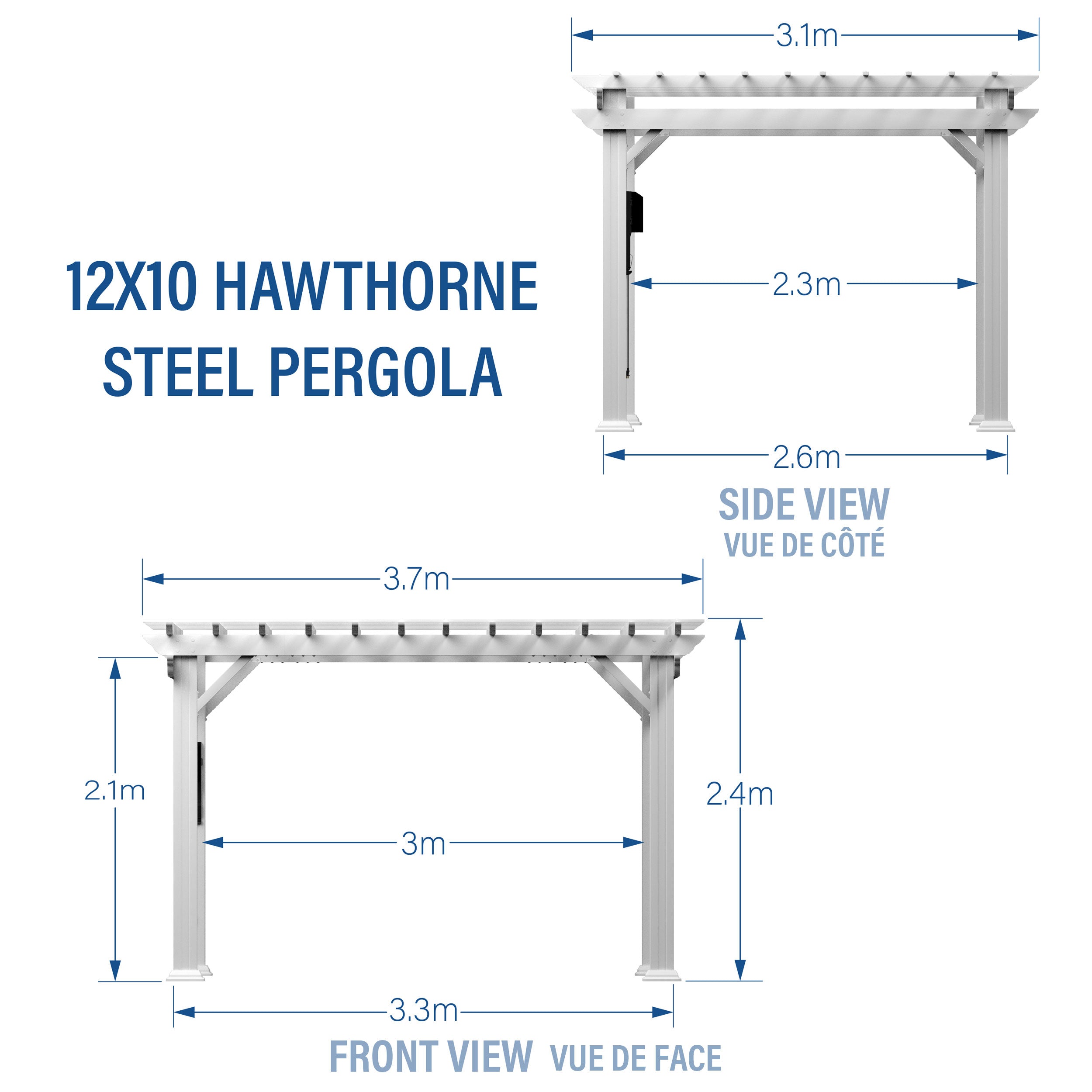 12x10 Hawthorne Metric Dimensions French
