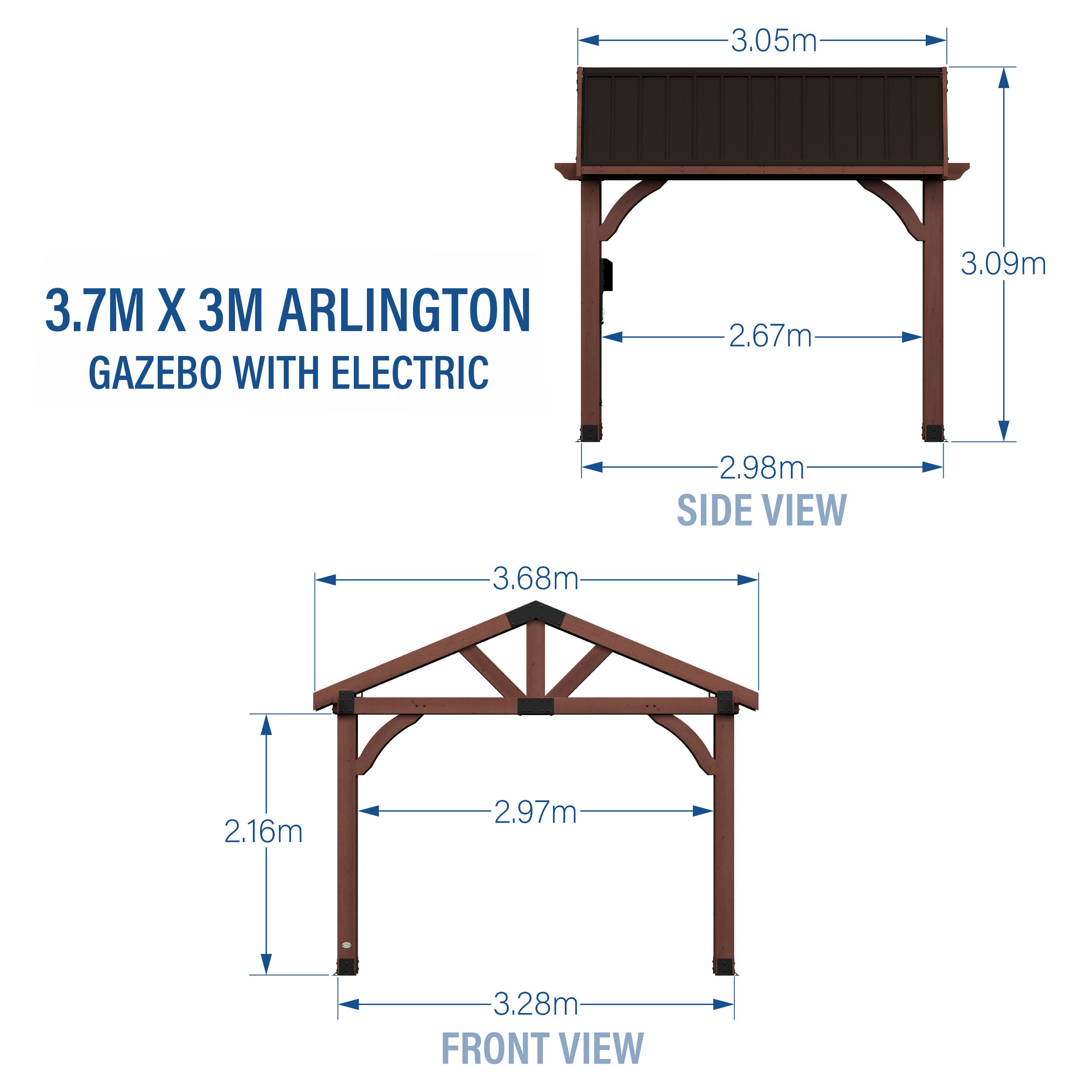 3.7m X 3m Arlington Metric Dimensions