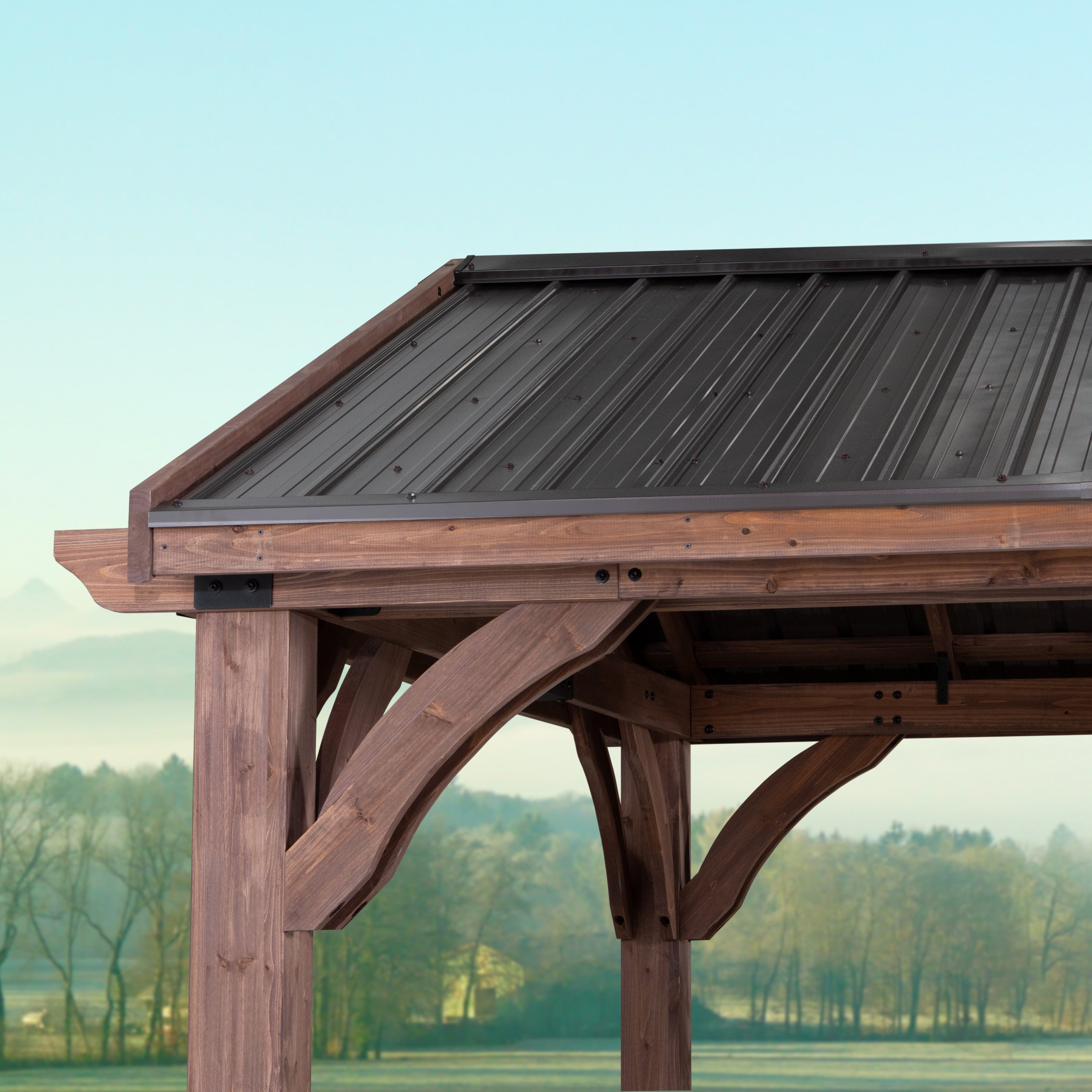 3.7m X 3m arlington gazebo steel roof