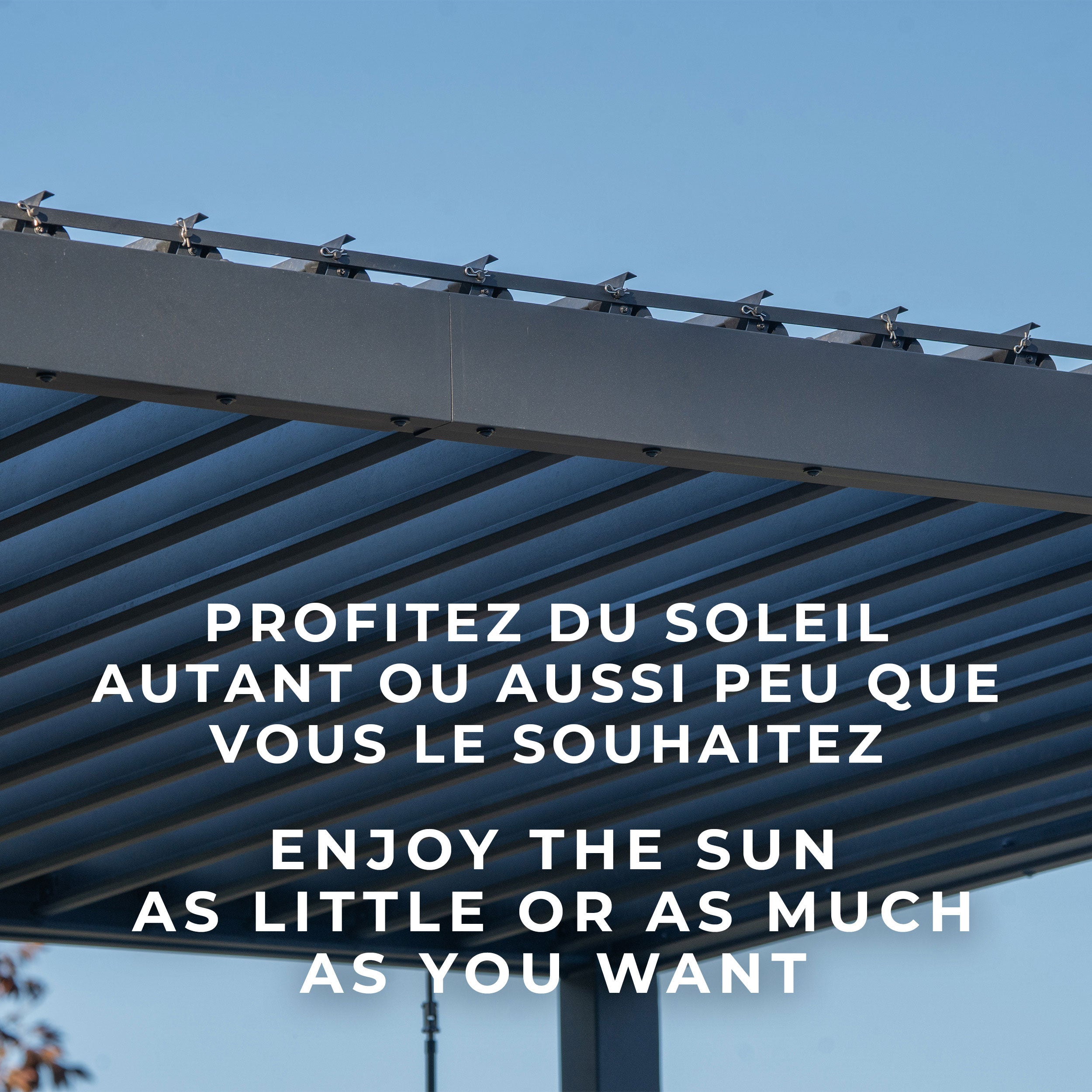 4.3m x 3m Sarasota Louvered Pergola enjoy the sun as much or as little as you want