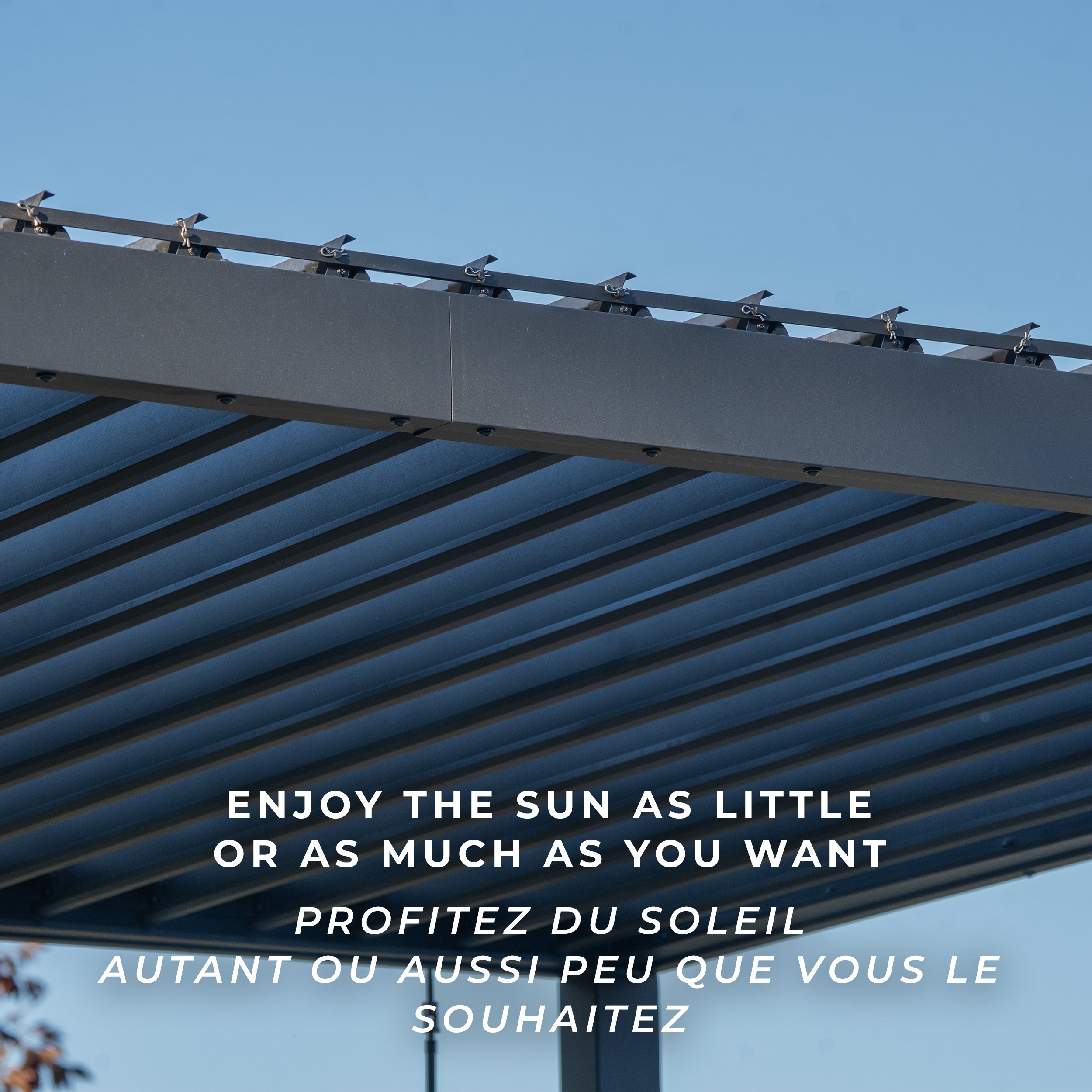 4.9m X 3m Sarasota Louvered Pergola enjoy the sun as little or as much as you want