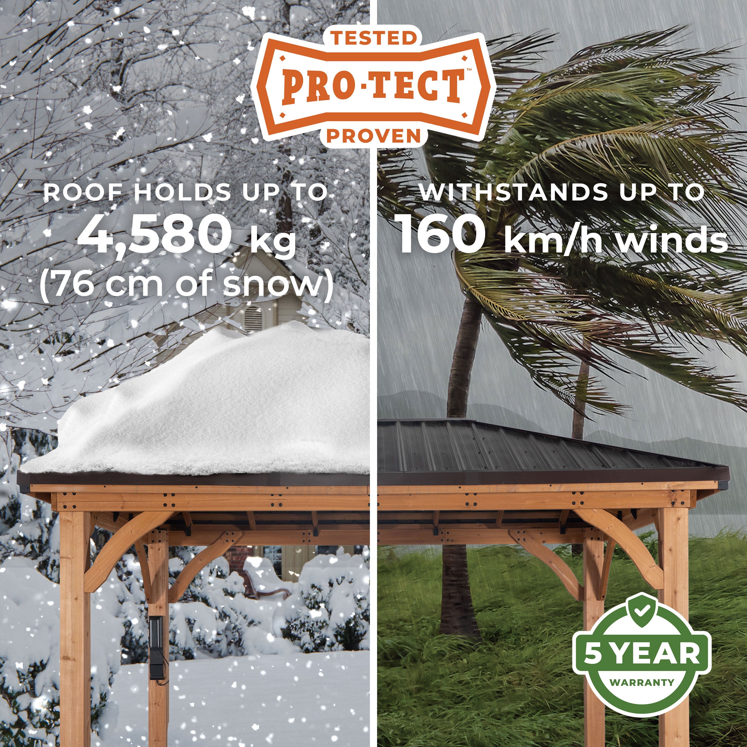 4.9m X 3.7m Barrington Gazebo Pro-Tect Metric