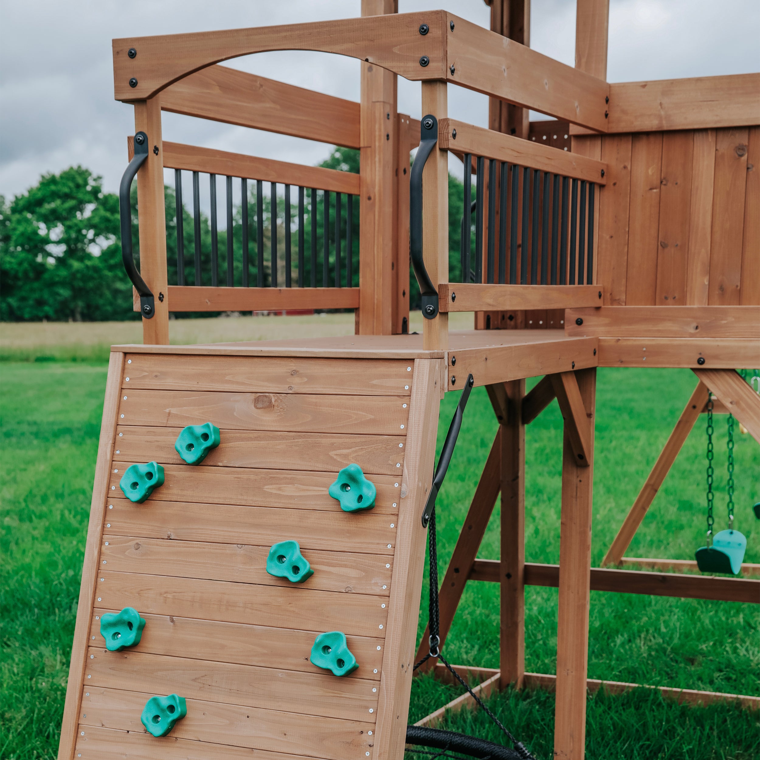Sterling Point Swing Set with Gray Wave Slide