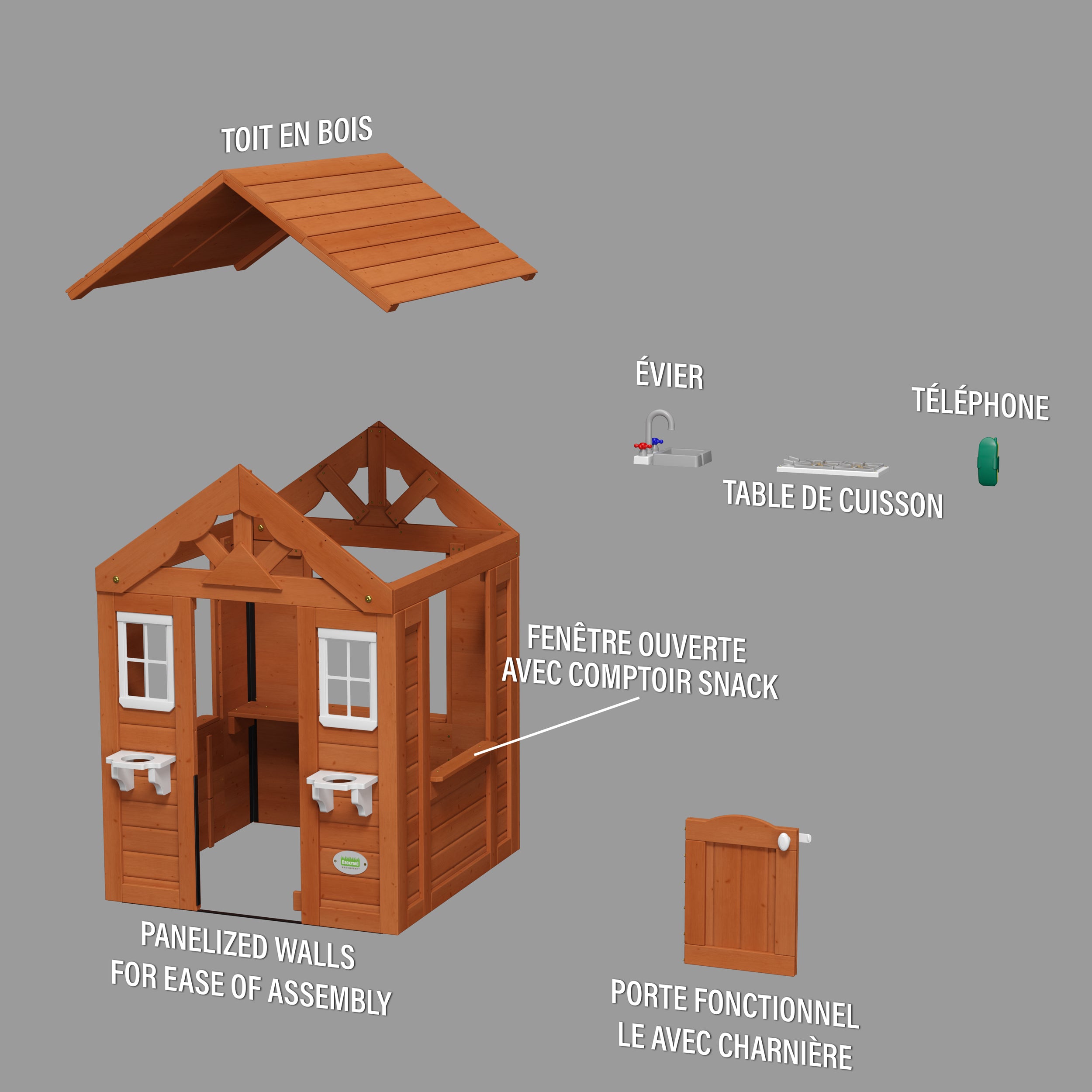 Timberlake Playhouse Exploded View French