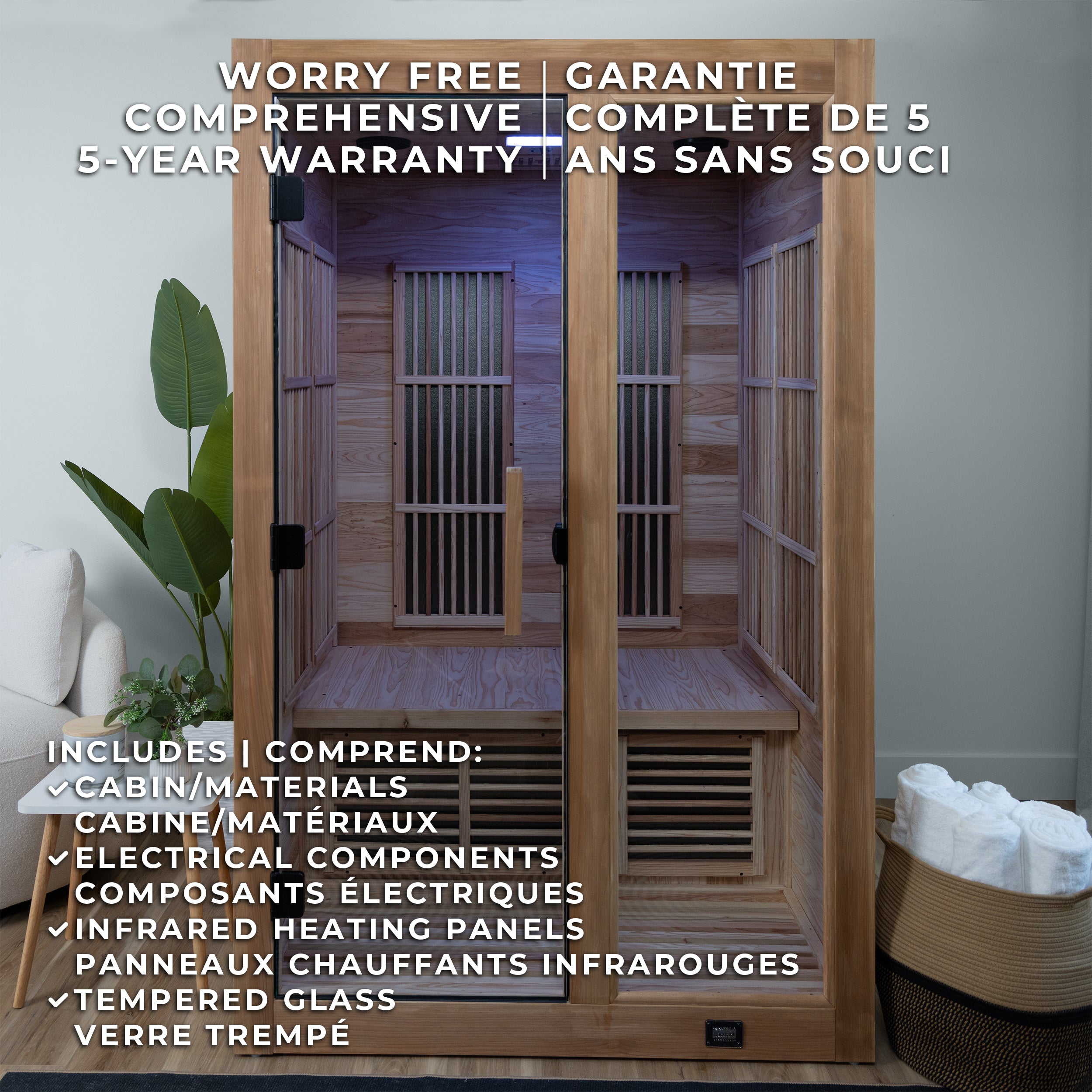 Rylan Indoor Infrared Sauna – 2 Person