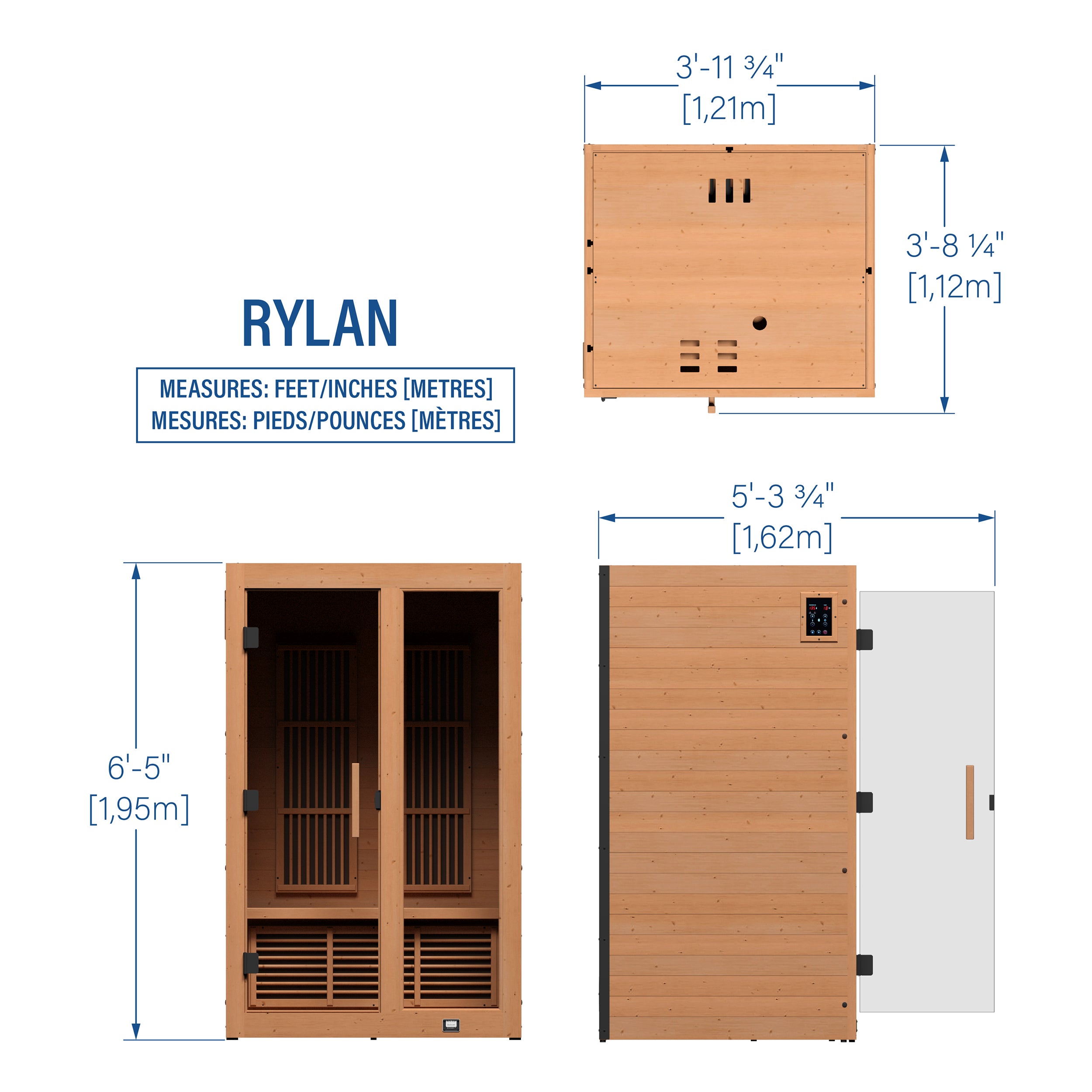 Rylan Indoor Infrared Sauna – 2 Person