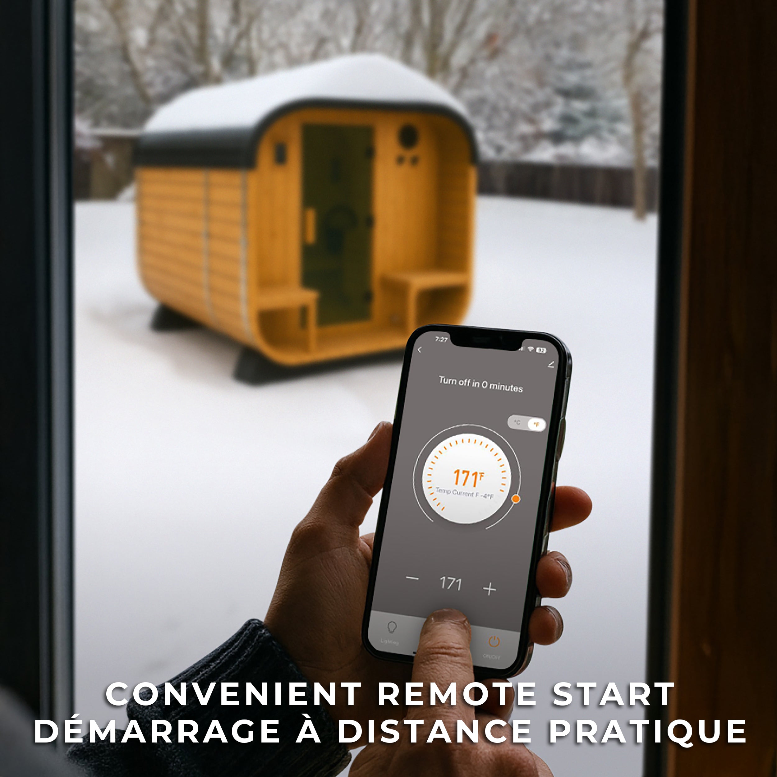 Lennon Outdoor Cube Sauna with Porch – 2-4 Person