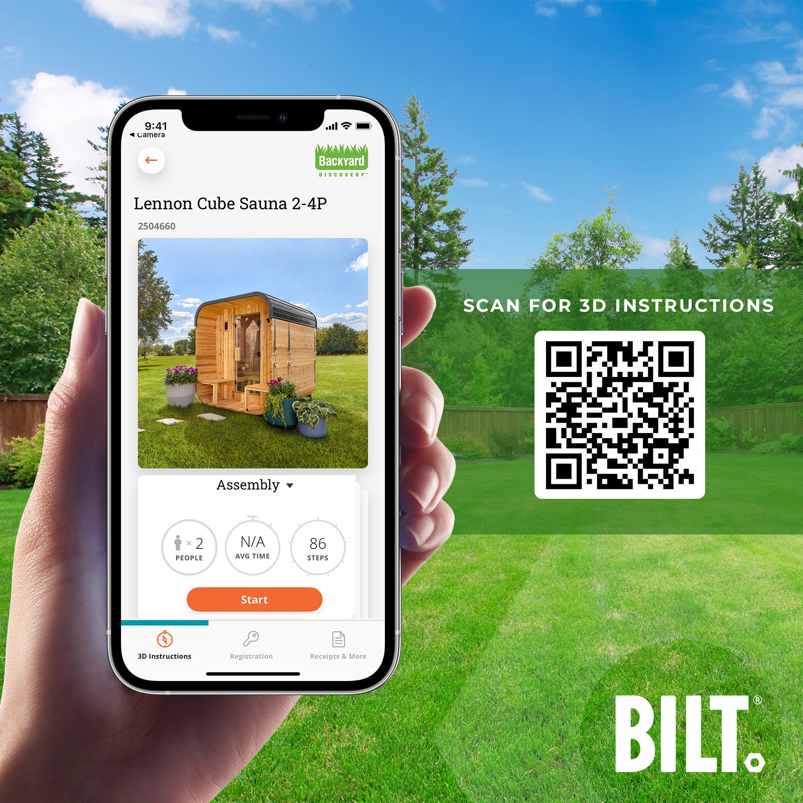 Lennon Outdoor Cube Sauna with Porch – 2-4 Person