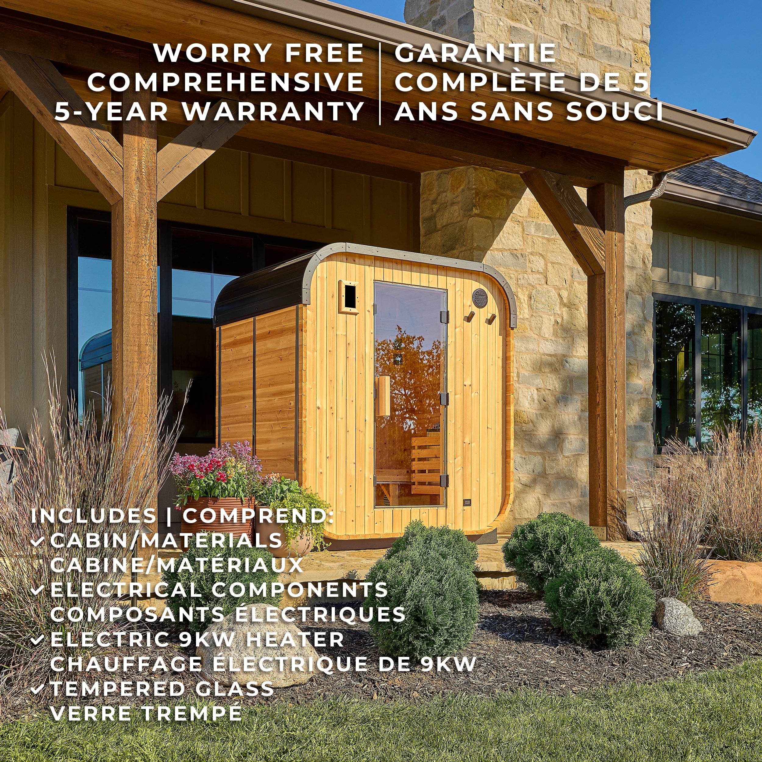 Lennon Outdoor Cube Sauna – 2-4 Person