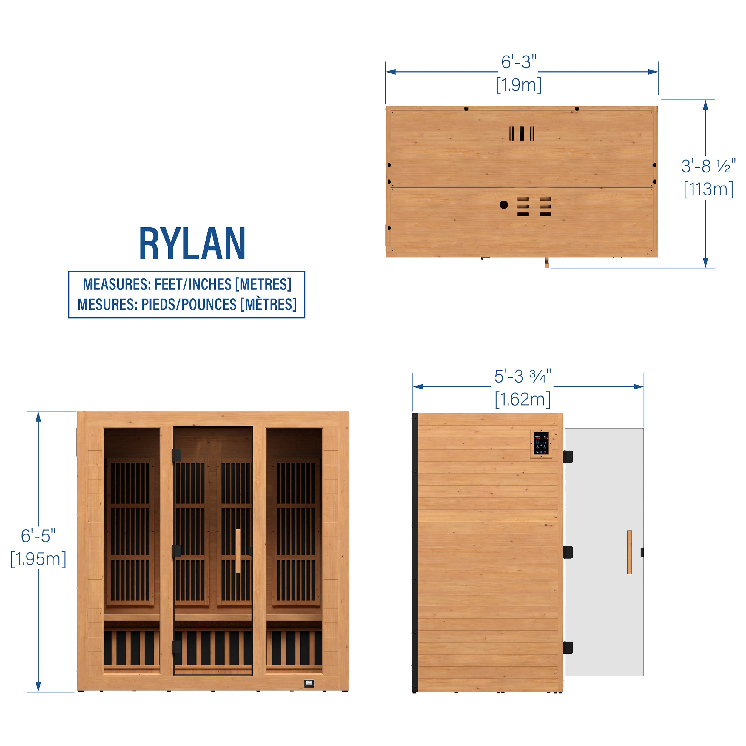 Rylan Indoor Infrared Sauna – 4 Person