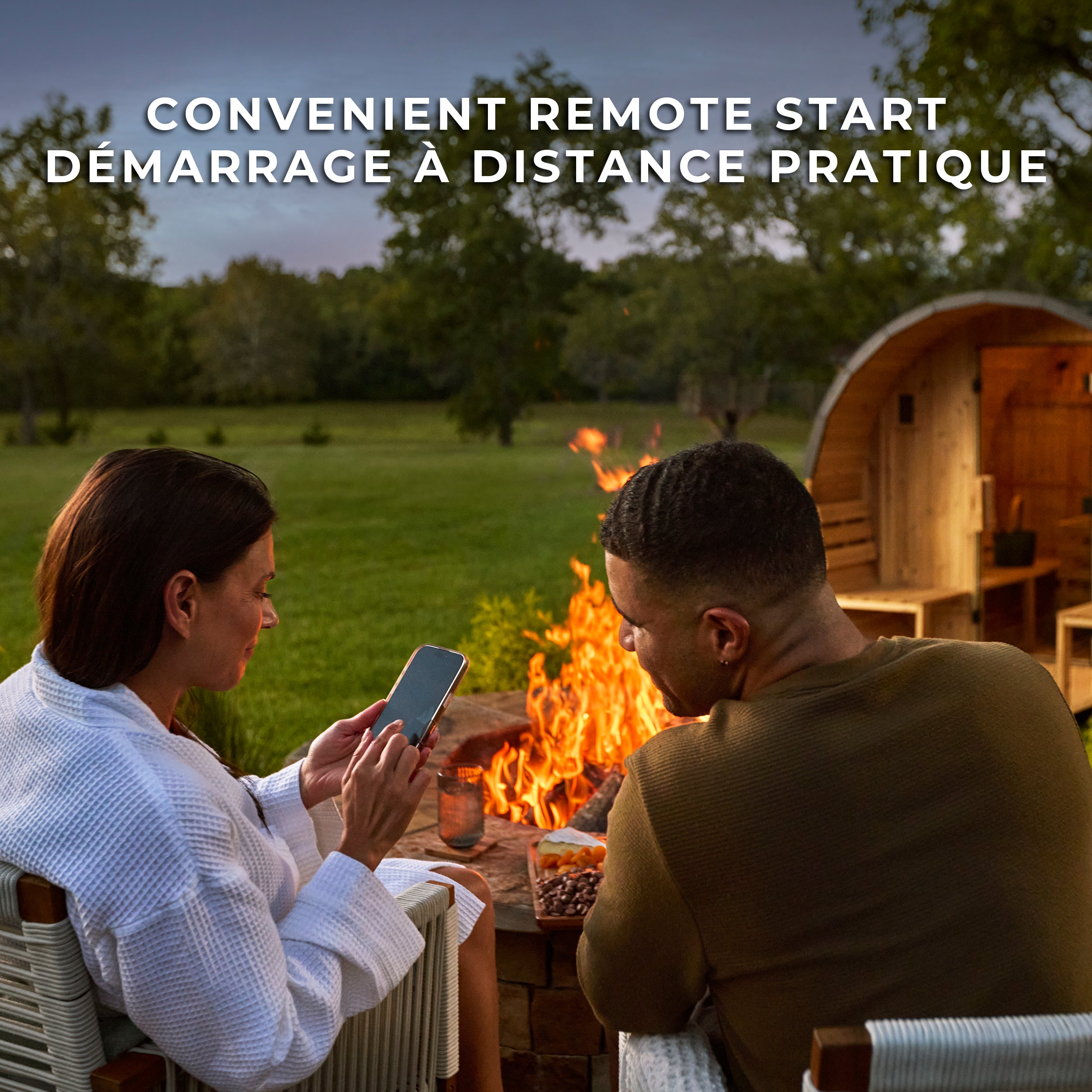 Paxton Outdoor Barrel Sauna with Porch – 2-4 Person