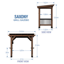 Load image into Gallery viewer, Saxony Grill Gazebo Metric Diagram
