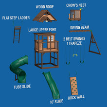Load image into Gallery viewer, Skyfort III Swing Set Exploded View
