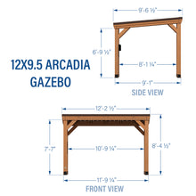 Load image into Gallery viewer, Arcadia Gazebo Diagram_Inches
