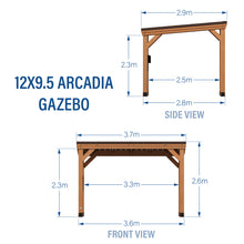Load image into Gallery viewer, Arcadia Gazebo Diagram_Metric
