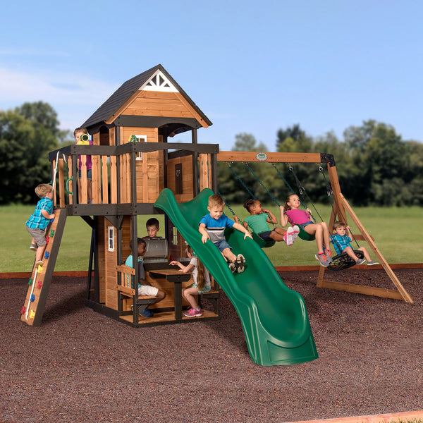 Portique Canyon Creek avec toboggan Green Wave
