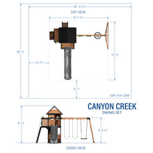 Load image into Gallery viewer, Canyon Creek Inches Dimensions
