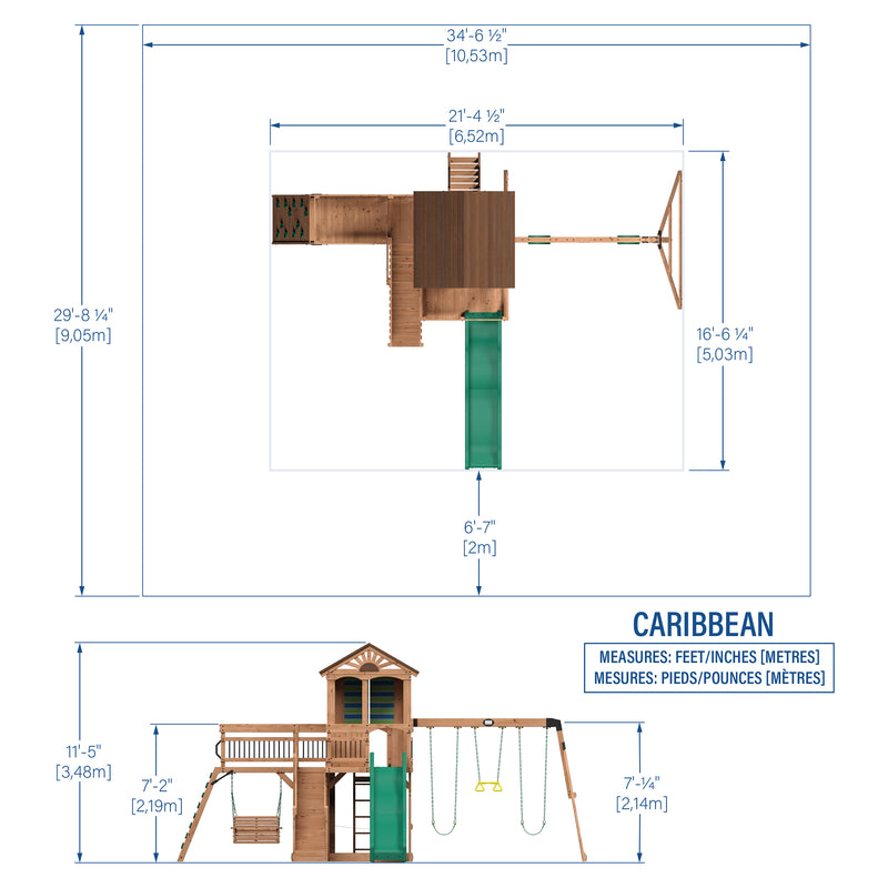 Caribbean Swing Set specifications
