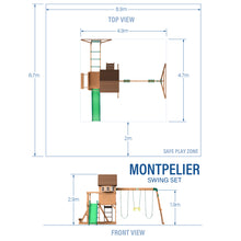 Load image into Gallery viewer, Montpelier Swing Set Diagram-Metric
