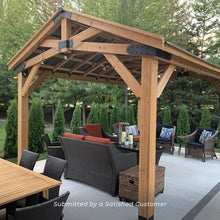 Load image into Gallery viewer, Customer photo of a 16x12 Norwood Gazebo with outdoor furniture
