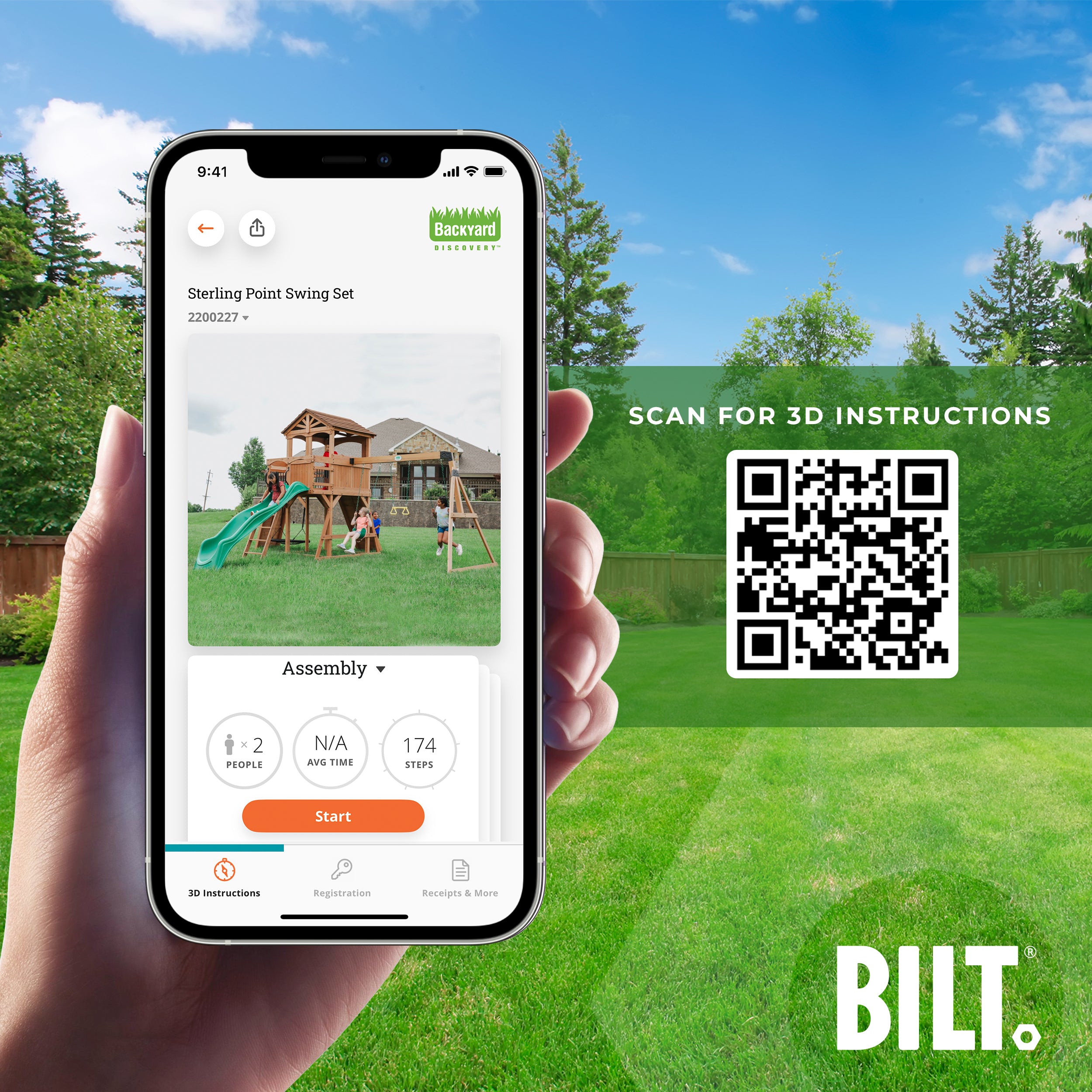 Sterling Point Swing Set with Gray Wave Slide