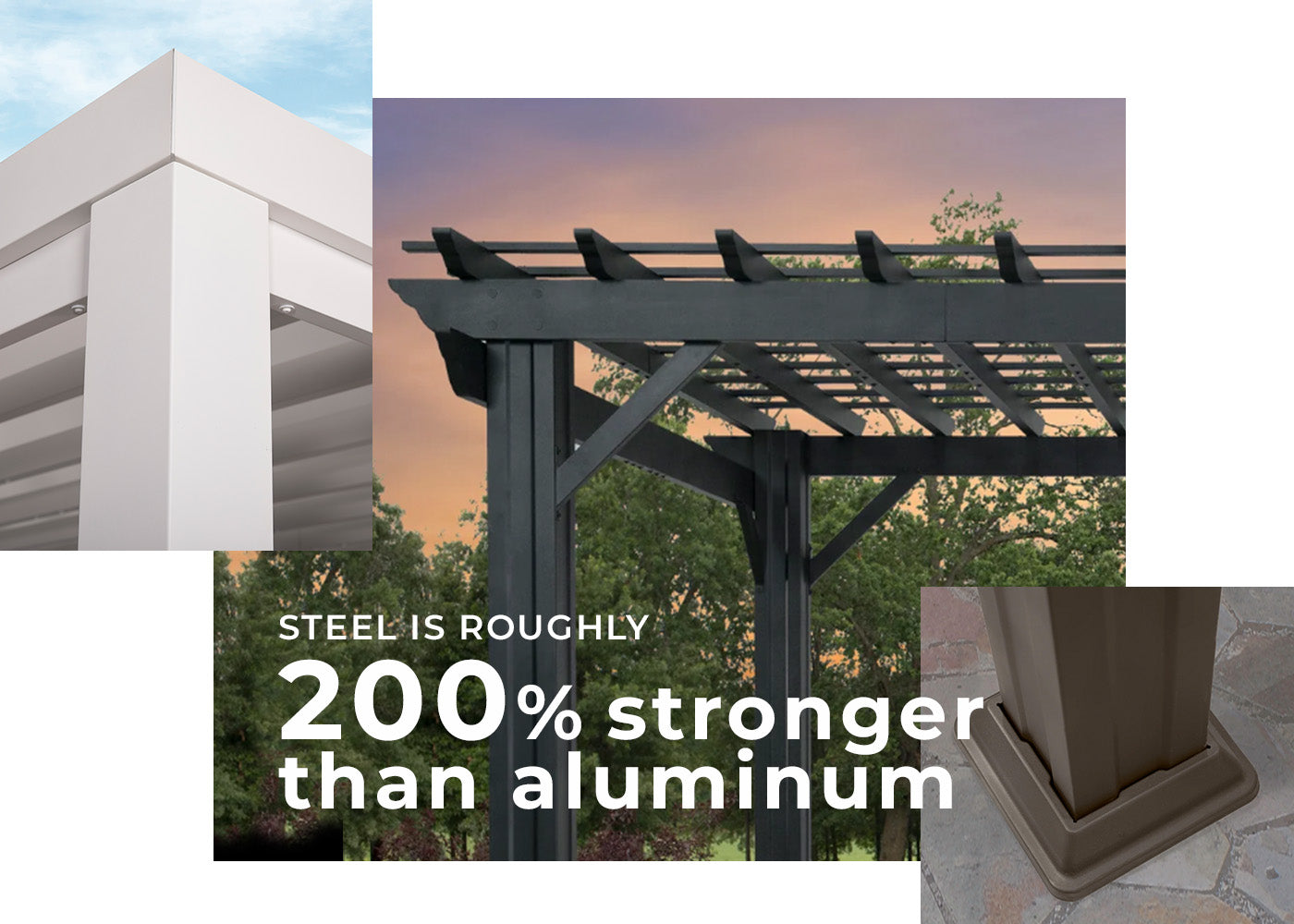 steel is roughly 200% stronger than aluminum