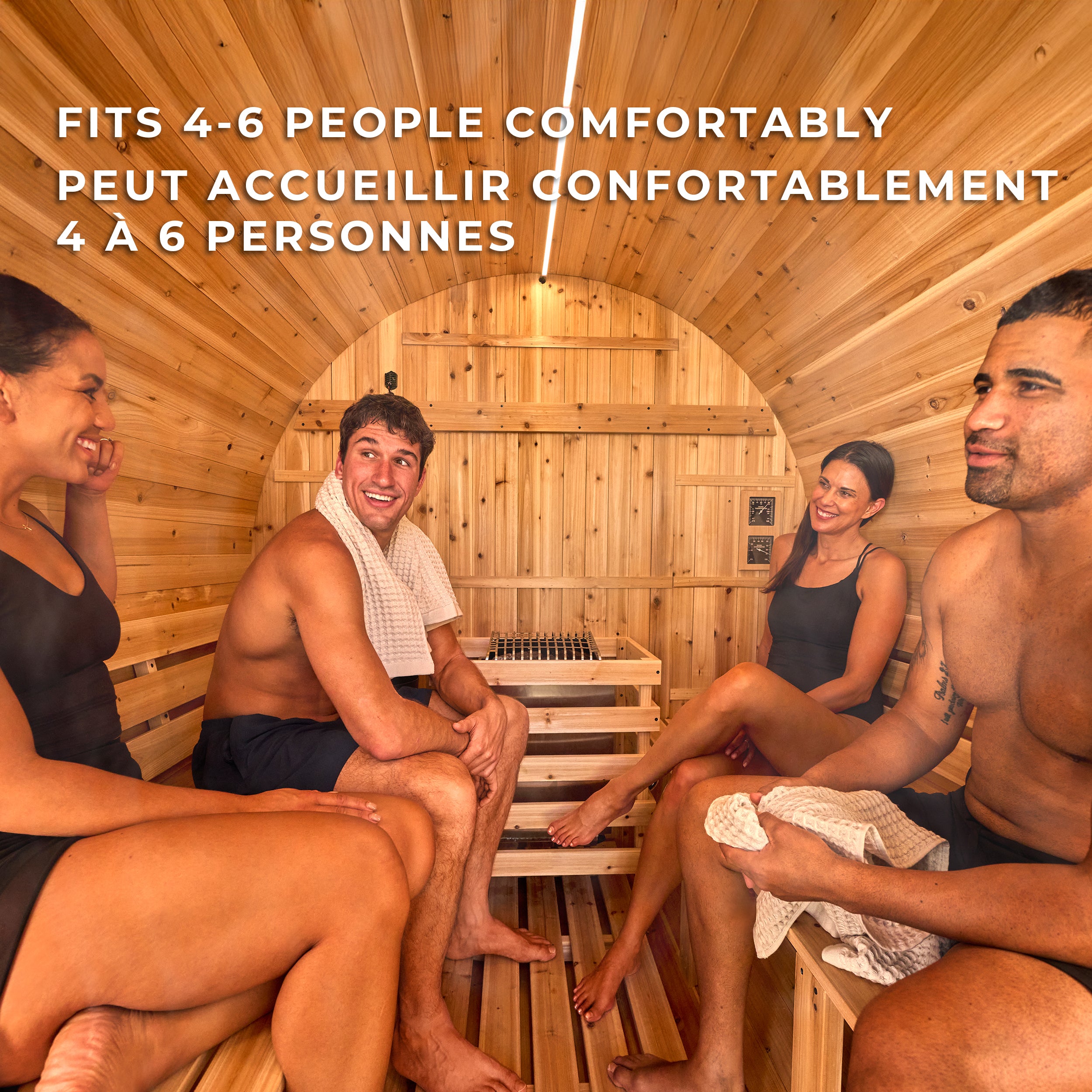 Paxton Outdoor Barrel Sauna – 4-6 Person