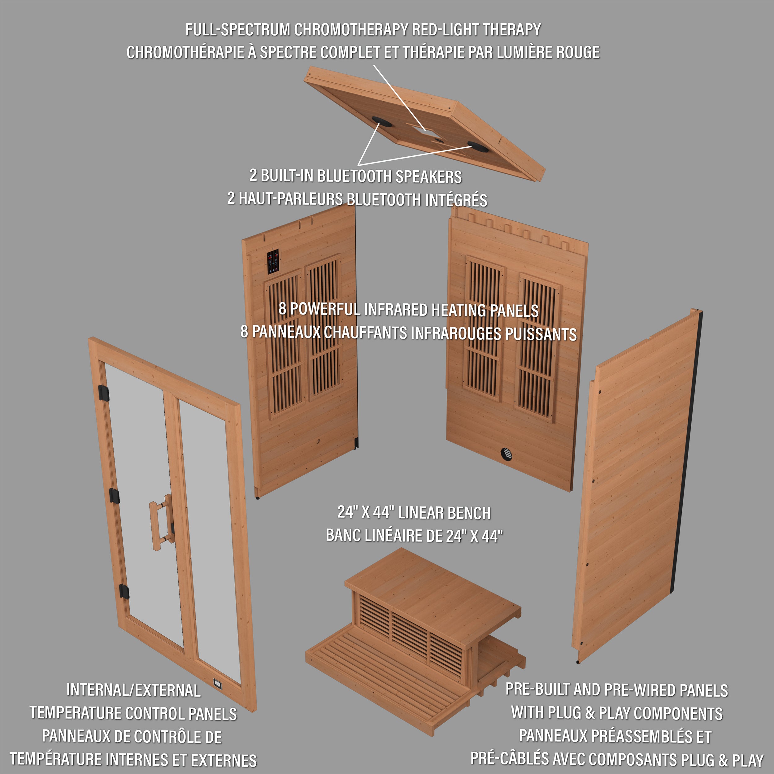 Rylan Indoor Infrared Sauna – 2 Person