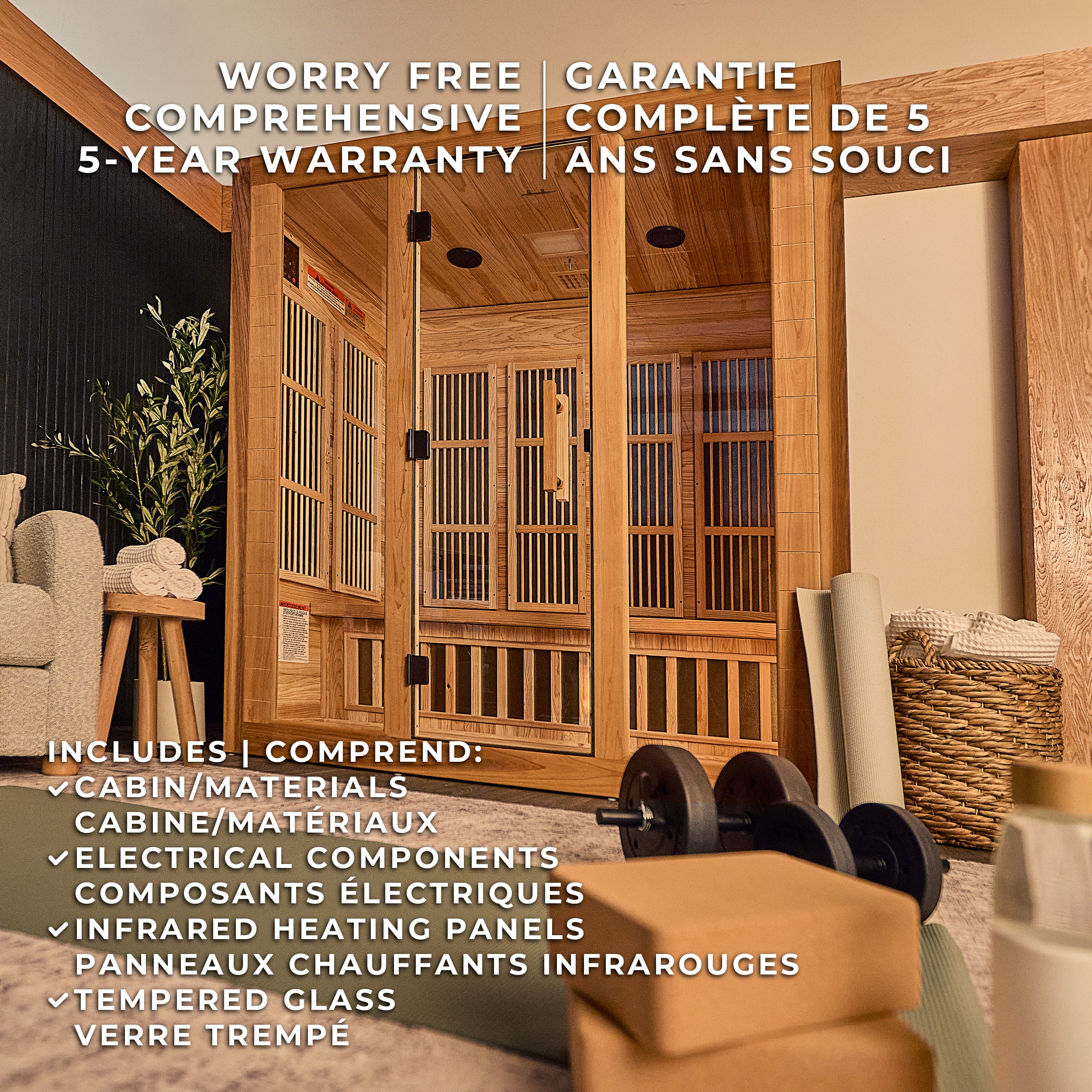 Rylan Indoor Infrared Sauna – 4 Person