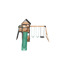 Load 3D model into Gallery viewer, Canyon Creek Swing Set with Green Wave Slide
