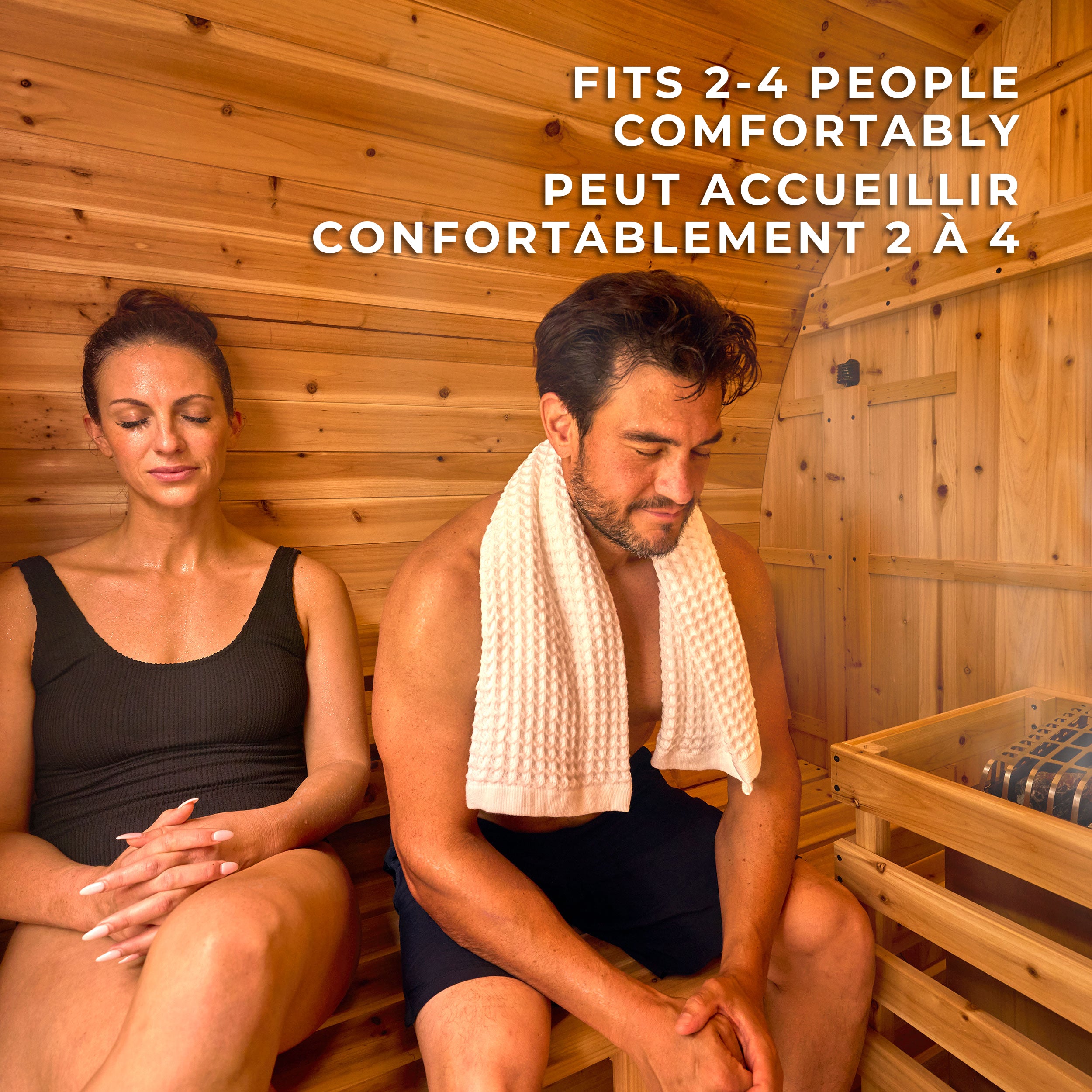 Paxton Outdoor Barrel Sauna – 2-4 Person