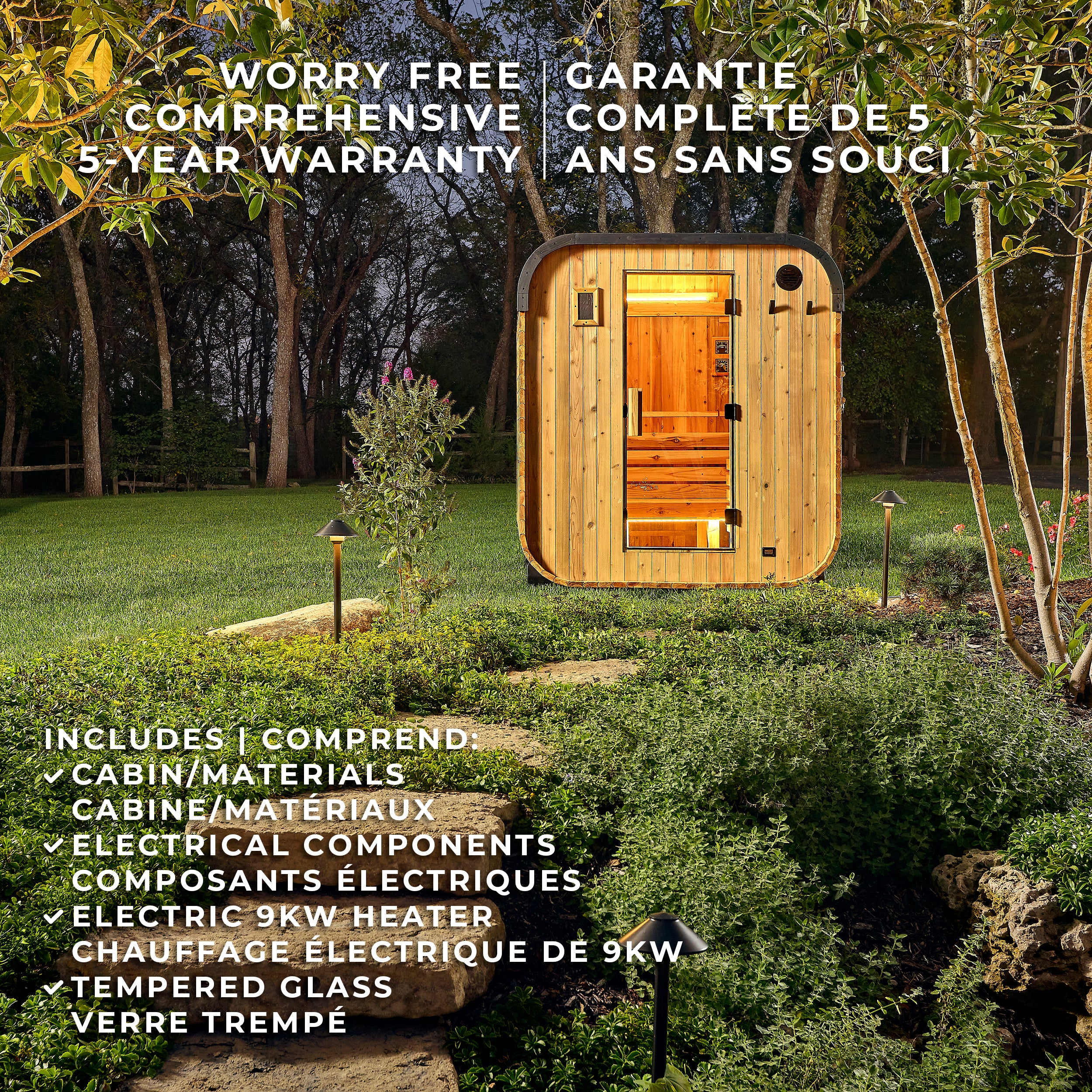Lennon Outdoor Cube Sauna – 4-6 Person