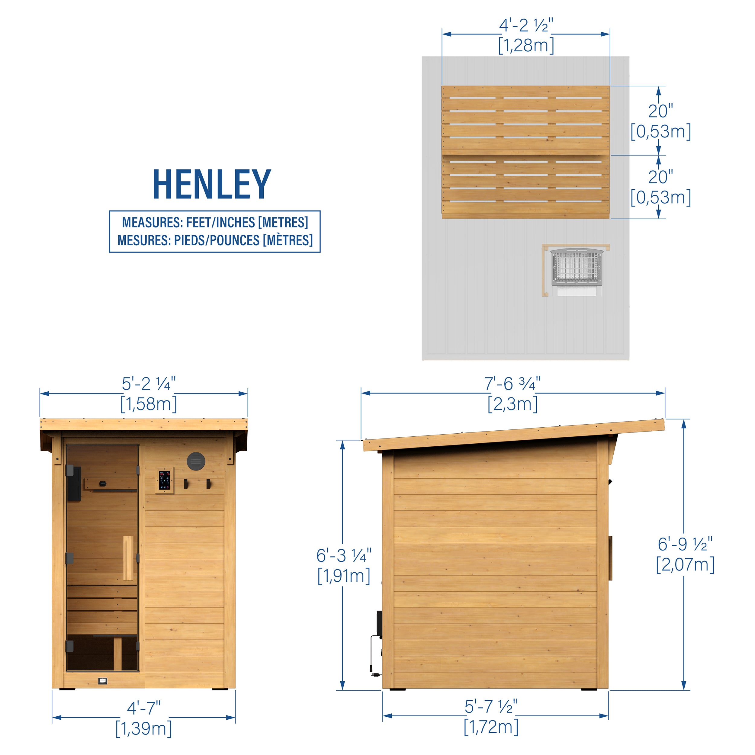 Henley Outdoor Cabin Sauna – 2-4 Person