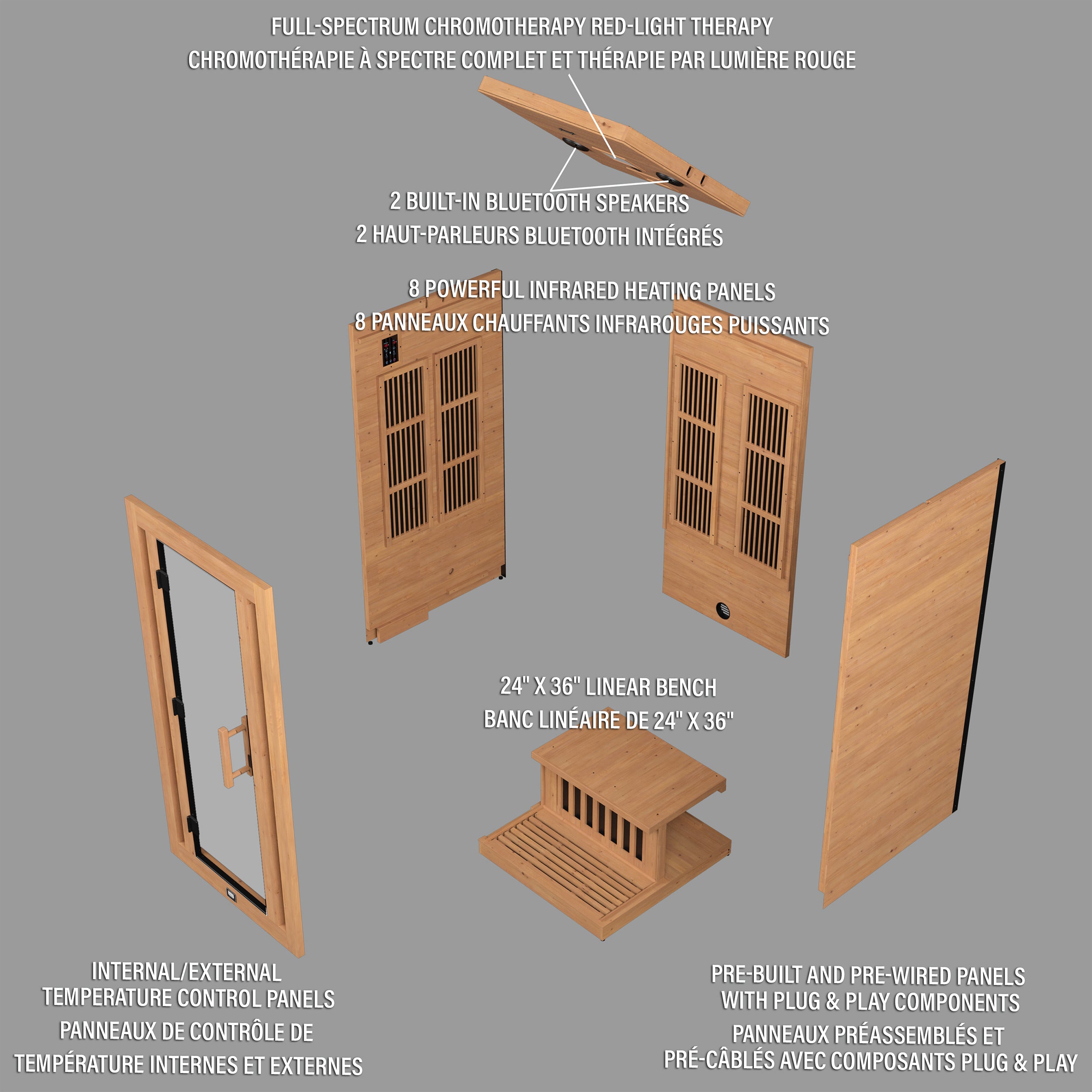 Rylan Indoor Infrared Sauna – 1 Person