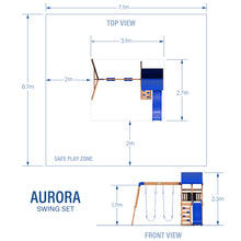 Charger l&#39;image dans la galerie, Aurora Swing Set Diagram Metric
