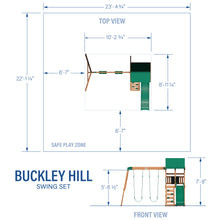 Load image into Gallery viewer, Buckley Hill Inches Diagram
