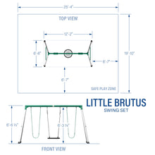 Load image into Gallery viewer, Little Brutus Swing Inches Diagram
