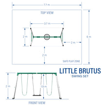 Load image into Gallery viewer, Little Brutus Swing Set Metric
