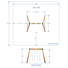 Charger l&#39;image dans la galerie, Heavy Duty Durango Swing Set Diagram Metric
