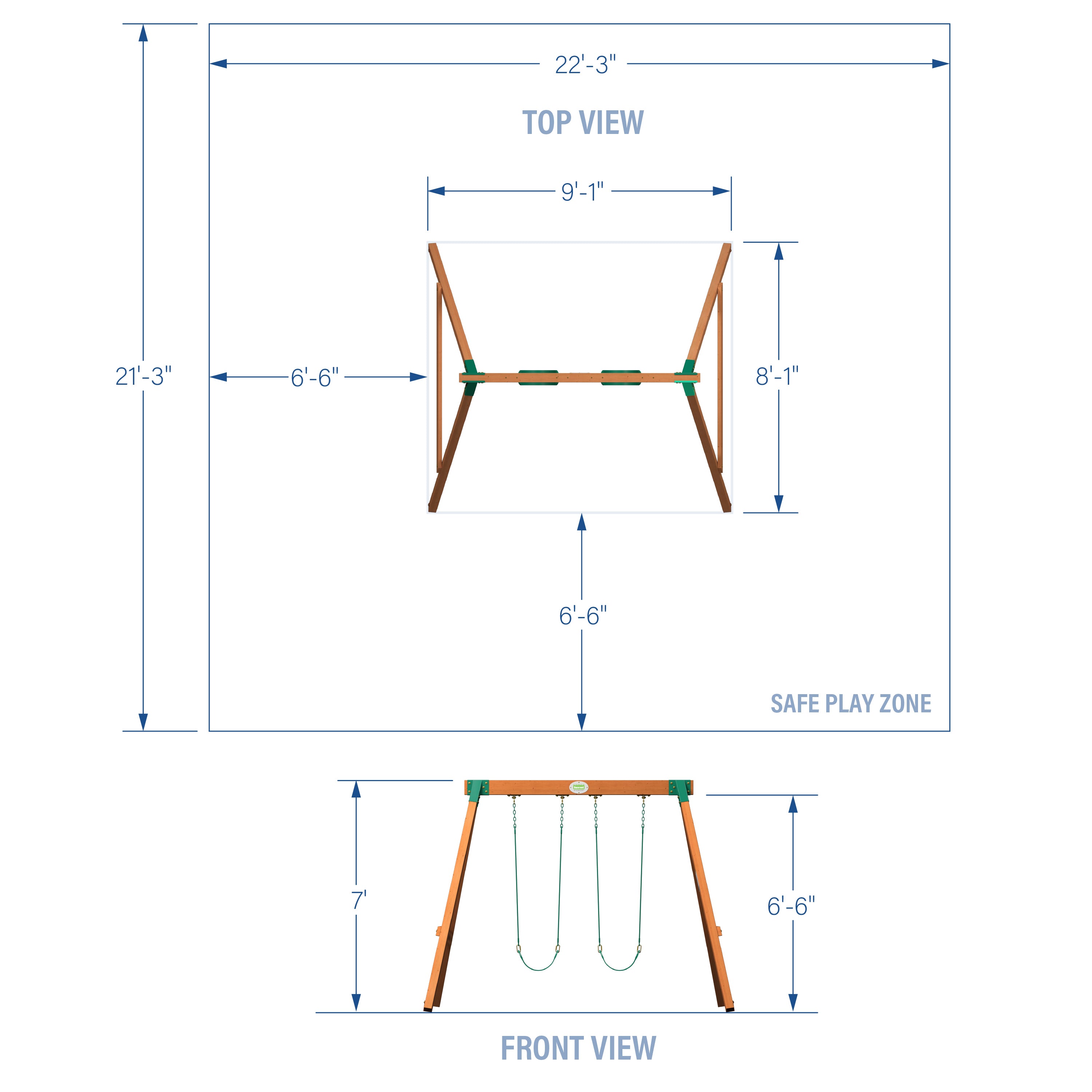 Heavy Duty Durango Swing Set Diagram