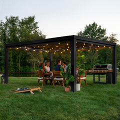 4.9m x 3.6m Trenton Modern Steel Pergola (16ft x 12ft)