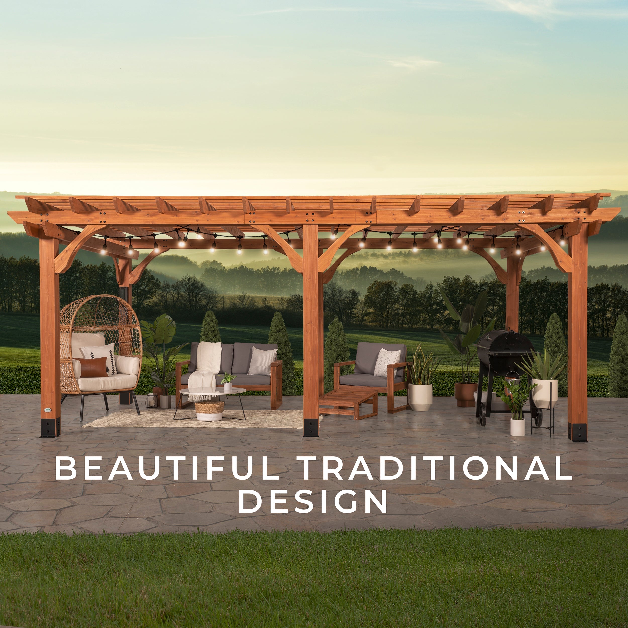 20x12 Beaumont Pergola Traditional