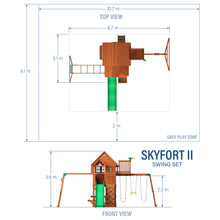 Load image into Gallery viewer, Skyfort II Swing Set Metric
