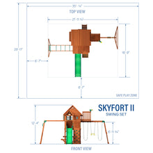Charger l&#39;image dans la galerie, Skyfort II Swing Set Dimensions
